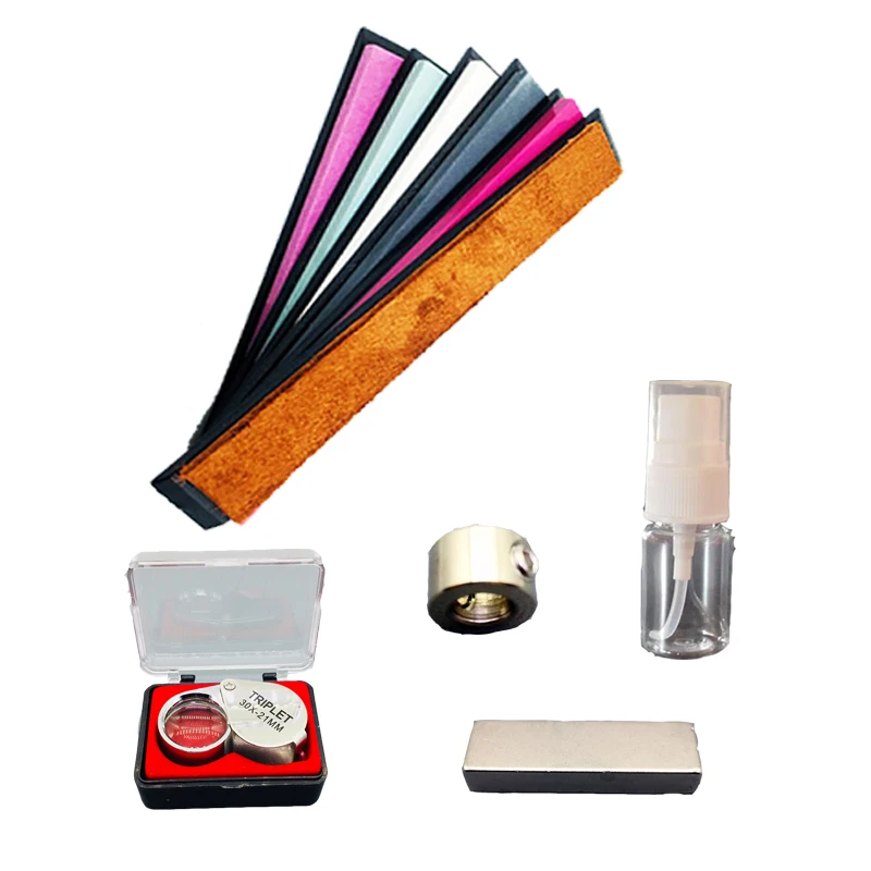 

EDGE Apex sharpener Knife whetstone set with leather + loupe+magnet sharpening system magnifying glass