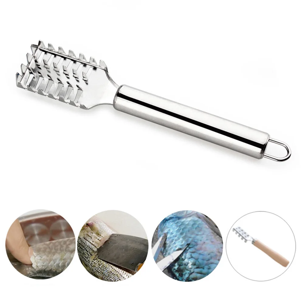 New Stainless Steel Fish Scale Remover Cleaner Scaler Scraper Kitchen Peeler Tool