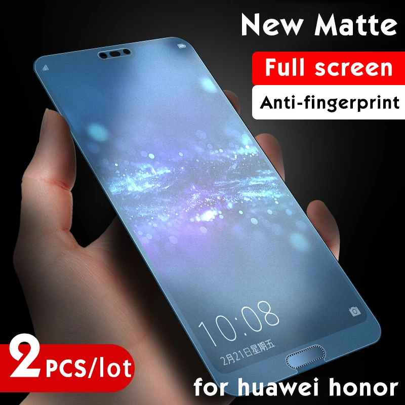 Матовое Защитное стекло для Honor 8 9 10 lite play 8x P 30 20 Pro 2 шт./лот | Мобильные телефоны и
