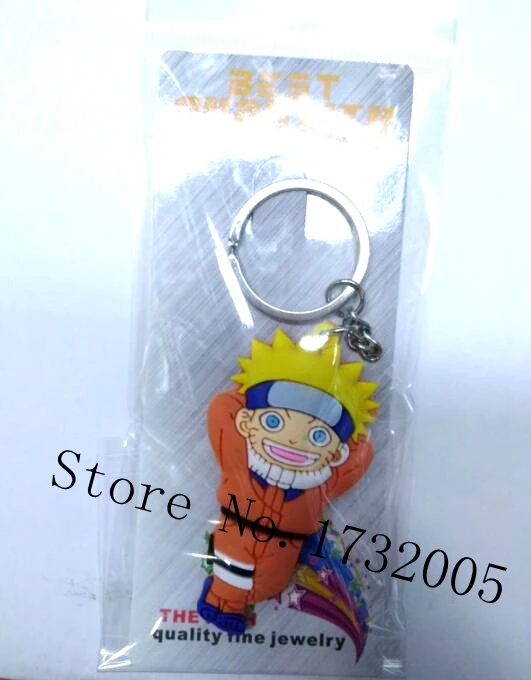 

New 20 pcs Cartoon Japanese anime Naruto PVC Keychain Pendant Figure Model Key Chain For Best Gift Free Shipping