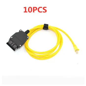 

10 PCS High Performance ESYS 3.27.1 V57.2 Data Cable ENET Ethernet to OBD OBD2 Interface E-SYS ICOM Coding Cable for F-series