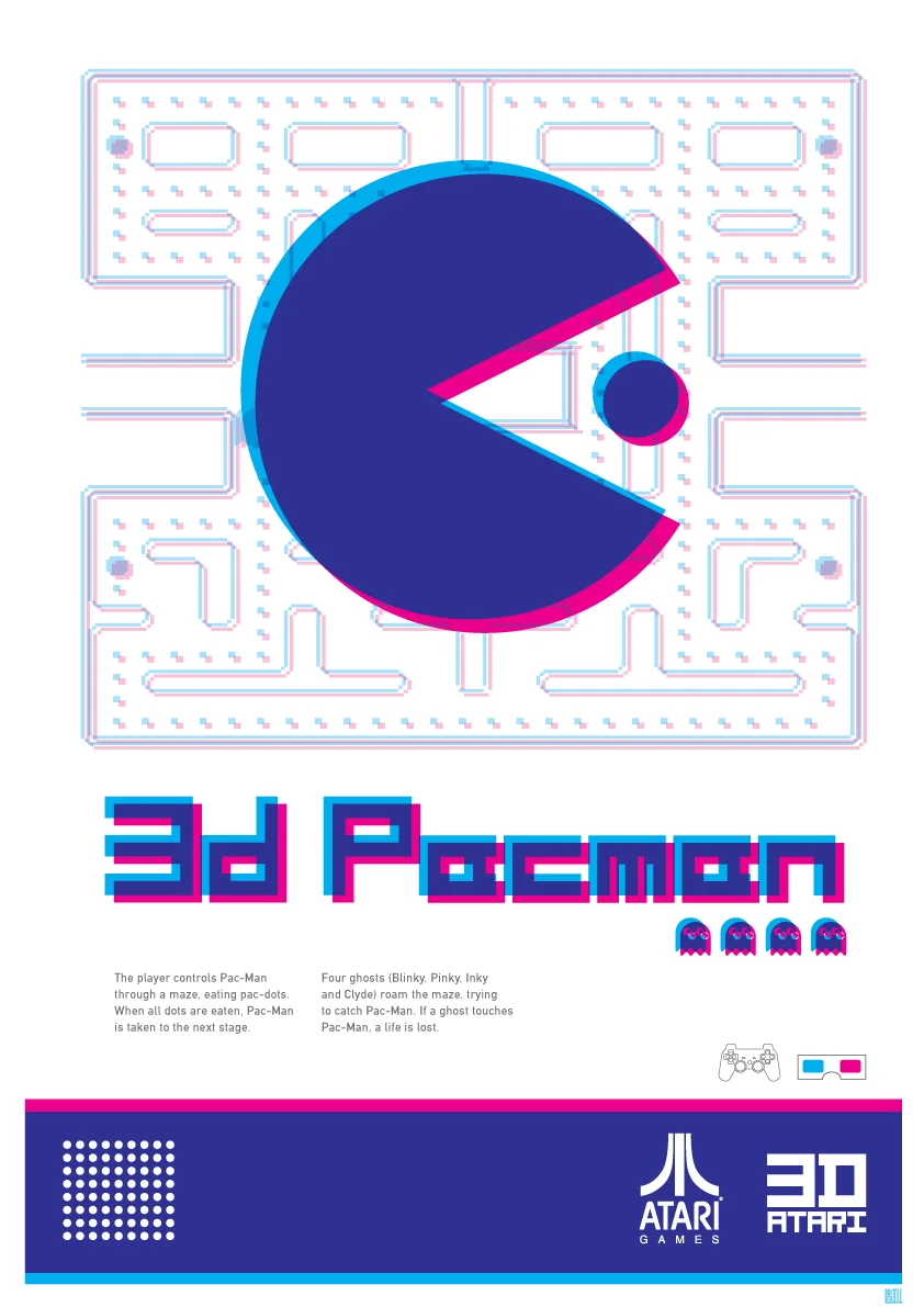Pacman Puck Мужские Винтажные видеоигры, рекламный плакат, ретро декоративные DIY наклейки на стену, художественные Плакаты для домашнего бара, Декор, подарок - Цвет: Небесно-голубой