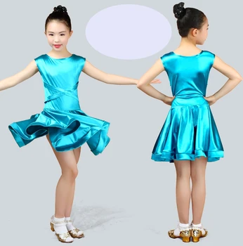 

New Children's Latin Dance Skirt Girls Fringe Dance Competition Professional Performance Exercises Grading Dress