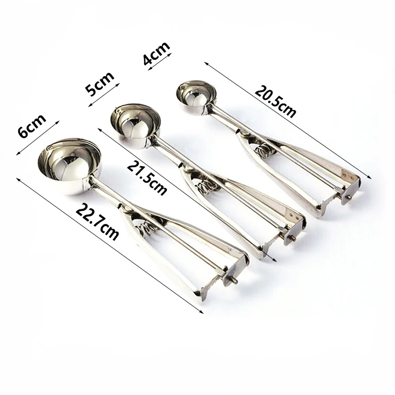 Wind flower Stainless Steel Kitchen Tool Ice Cream Stacks Spoon Mash Potato Fruit Scoop Kitchen Accessories