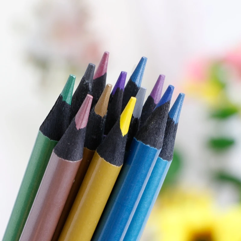 

1set/12pcs lapices de colores Metallic Colored Pencil Non-toxic For Drawing Sketching Set Stationery dropshipping