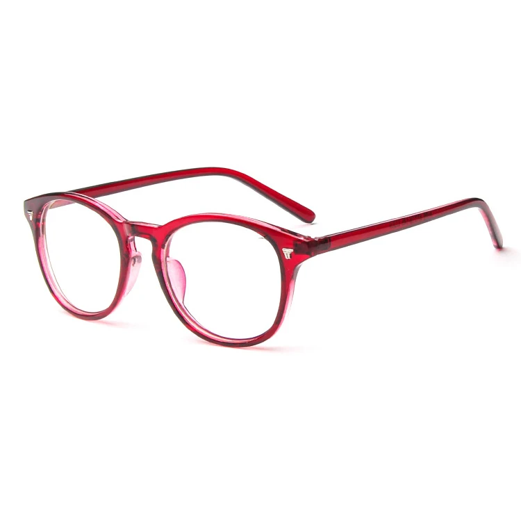 Бренд дизайн винтаж оправы для очков женский мужской градусов оптические прозрачные линзы женские очки для мужчин очки оправа - Цвет оправы: Wine red Frame