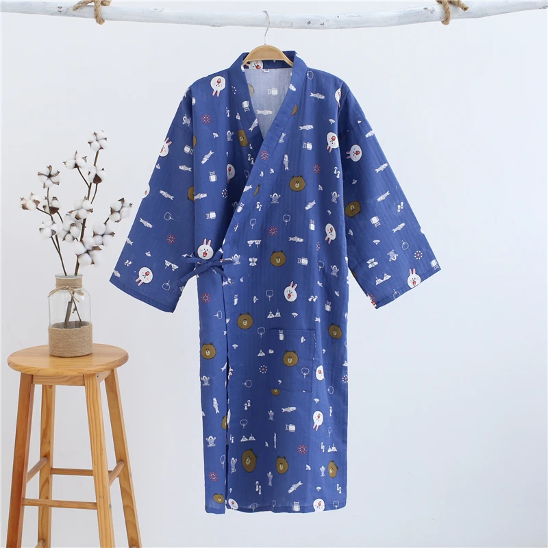 Халаты женские элегантные трендовые милые свободные халаты японские принтованные кимоно халат Простые повседневные пижамы женские s дышащие Студенческие - Цвет: 27