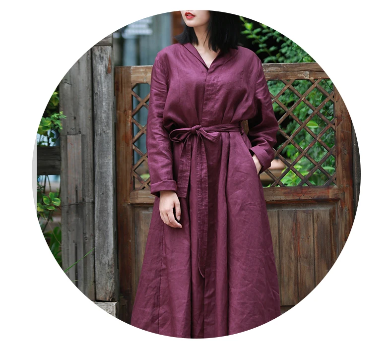 v neck linen dress (11)