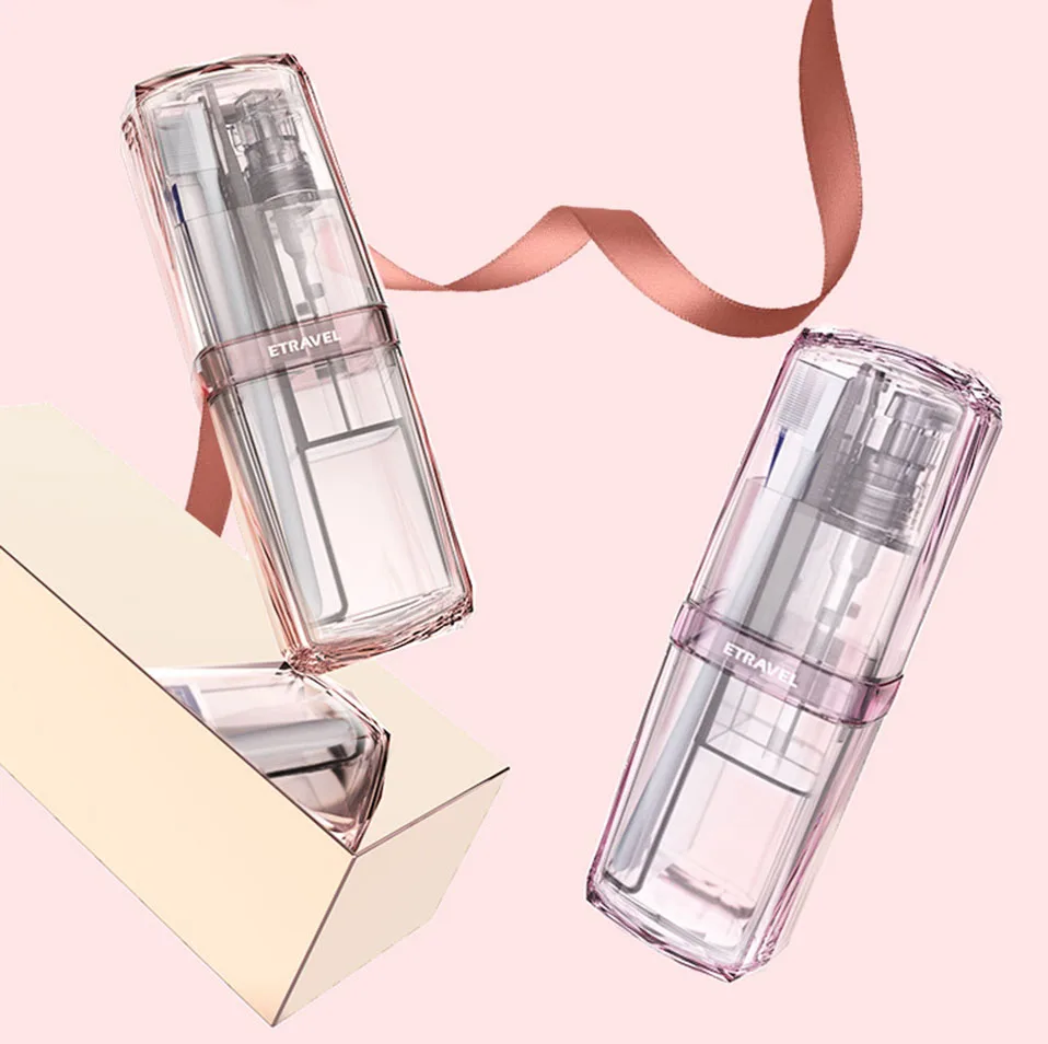 New Travel Wash Cup Portable Travel Toiletries Toothpaste Toothbrush Partition Storage box Outdoor Bathroom Accessories Sets (2)