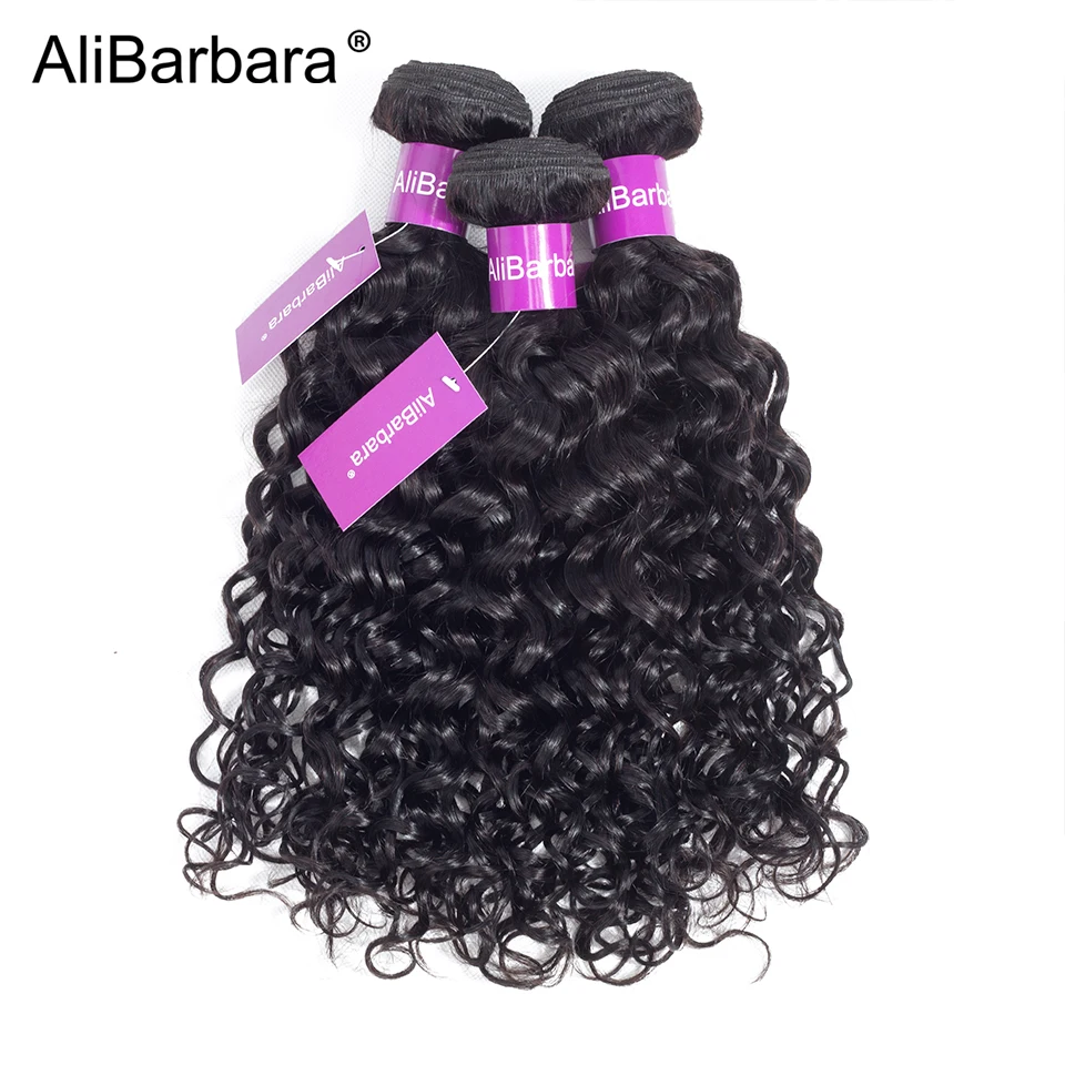 AliBarbara Hair Peruvian Water Wave Bundles Human Hair 3pcs 100% Remy Hair Extension Natural Color 8-28 inch Drop Shipping