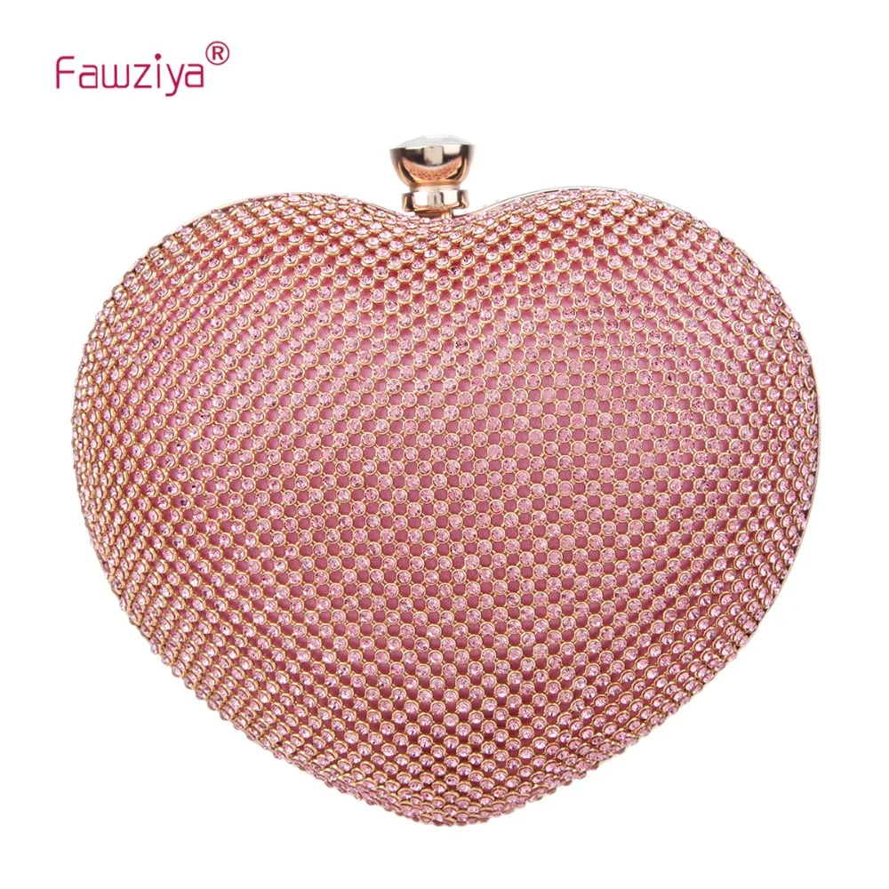 

Heart shape diamond ladies trendy evening cluthes - prom bag - bridal handbag