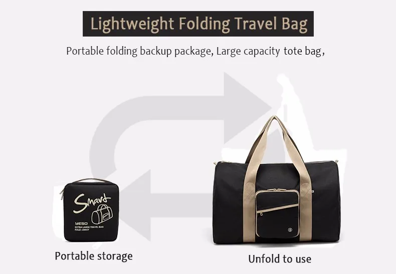 YESO большая Вместительная дорожная Туристическая Сумка нейлон водонепроницаемый ручной Багаж складная сумка для мужчин и женщин легкие складные сумки