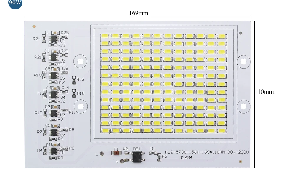 Светодиодный светильник, чип, бобы, лампады, светодиодные лампы SMD Smart IC 10 Вт, 20 Вт, 30 Вт, 50 Вт, 90 Вт, 220 В, напольный прожектор, светильник, белая/теплая лампа, высокая мощность