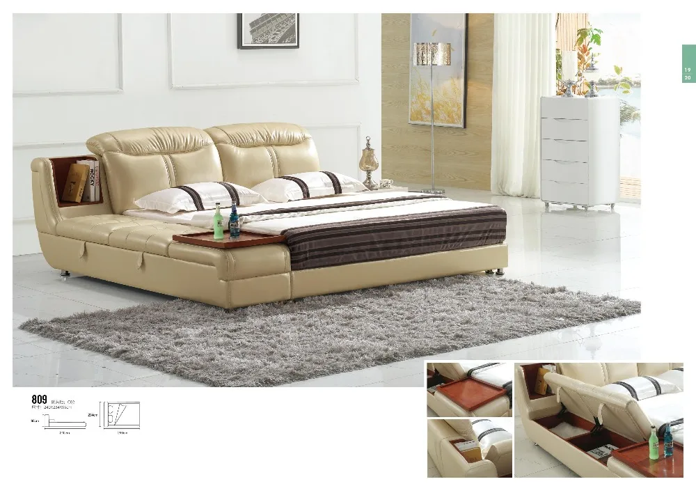 Us 895 0 Unique Leather Round Bed In Foshan In Beds From Furniture On Aliexpress