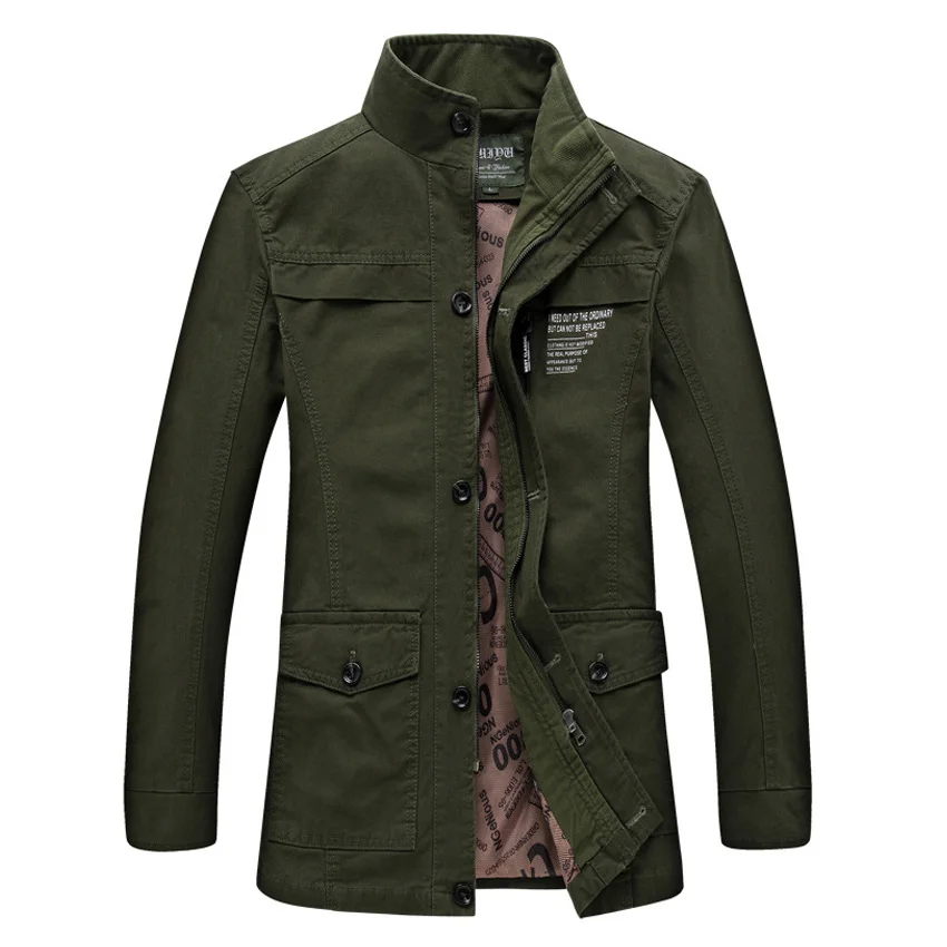 

2018 Men Jacket Spring Autumn Military Windbreaker Men Zipper Jackets Outwear Casual Coats Slim Fit Man Jackets 115wy