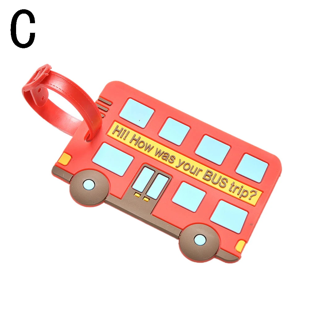 Suitcase Luggage Tag Cartoon ID Address Holder Baggage Label Kawaii Silica Ge Identifier Travel Luggage Tags Travel Accessories