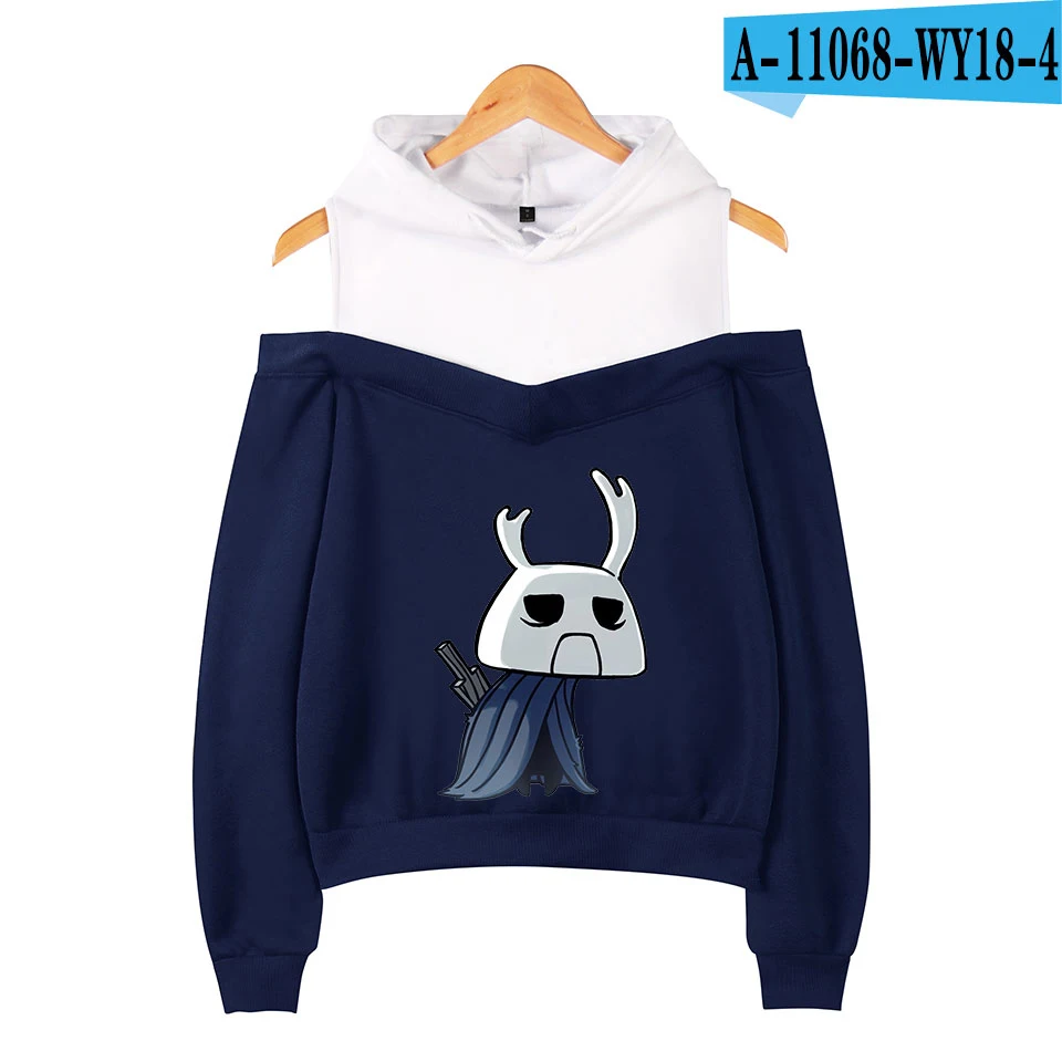 cute sweatshirts for girls Hollow Knight Off Shoulder Hoodies Women Fashion Long Sleeve Hooded Sweatshirts 2019 Hot Sleeve Casual Trendy Streetwear Clothes cute sweatshirts Hoodies & Sweatshirts