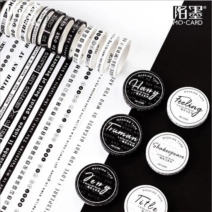 

7mm*5m Washi Masking Tape Set letter/week/To do Paper Masking Tapes Japanese Washi Tape Diy Scrapbooking Sticker