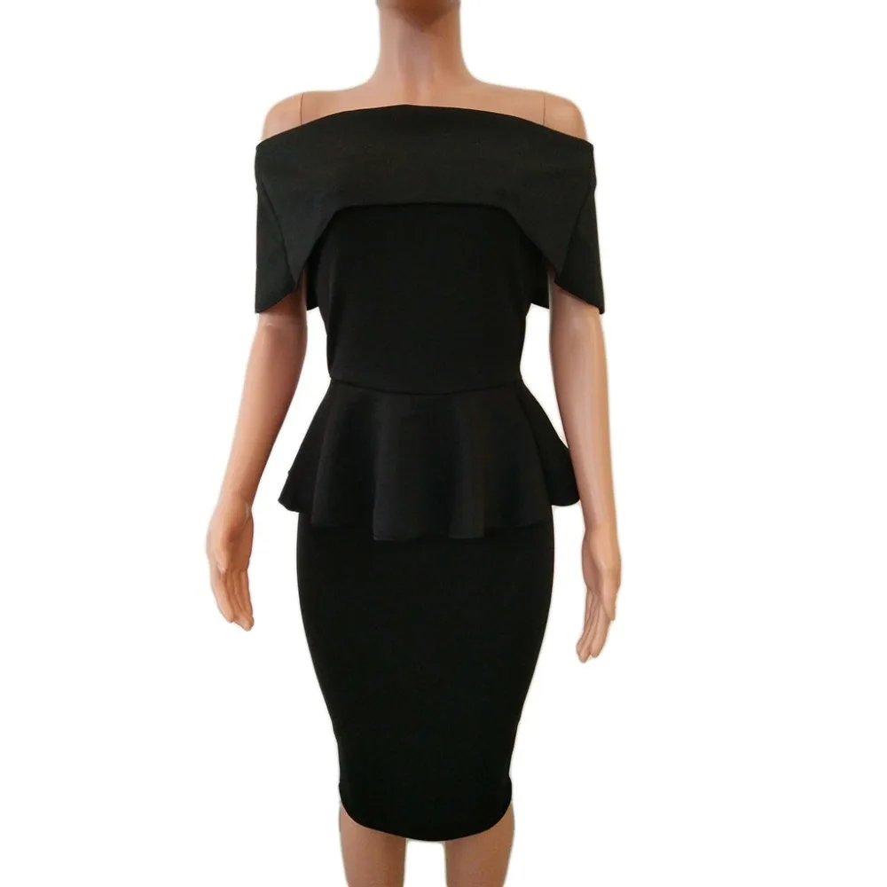 Free Shipping Woman Dresses 2019 Summer Off-Shoulder Long Pencil Dress Hip Dress Wrapped Chest Women Clothing C309 