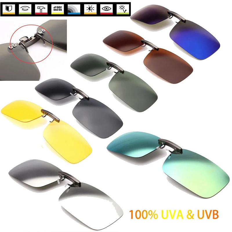 Clip On Hat Polarized Sunglasses Adjustable Fishing Biking Eyewear Summer