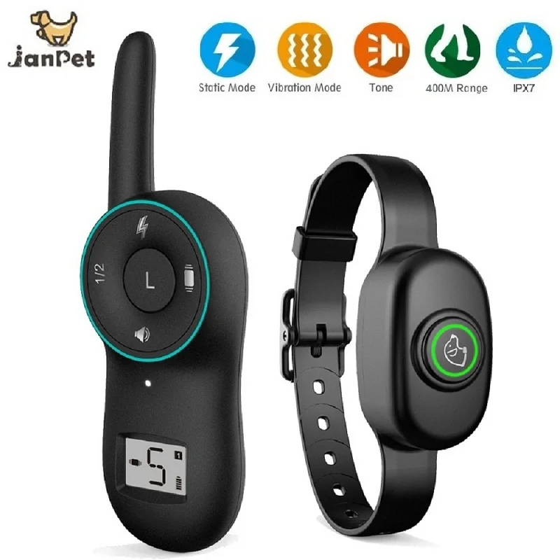 

Remote Control Dog Electric Collar IPX7 Waterproof Dog Training Collar Stop Barking LCD Display Dog Shock Collar