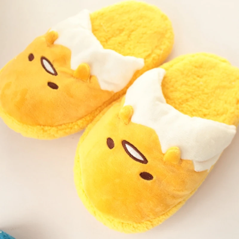 Gudetama/тапочки с героями мультфильмов; зимние теплые шлепанцы; домашняя обувь; Мягкие плюшевые мягкие домашние тапочки; унисекс; рождественские подарки