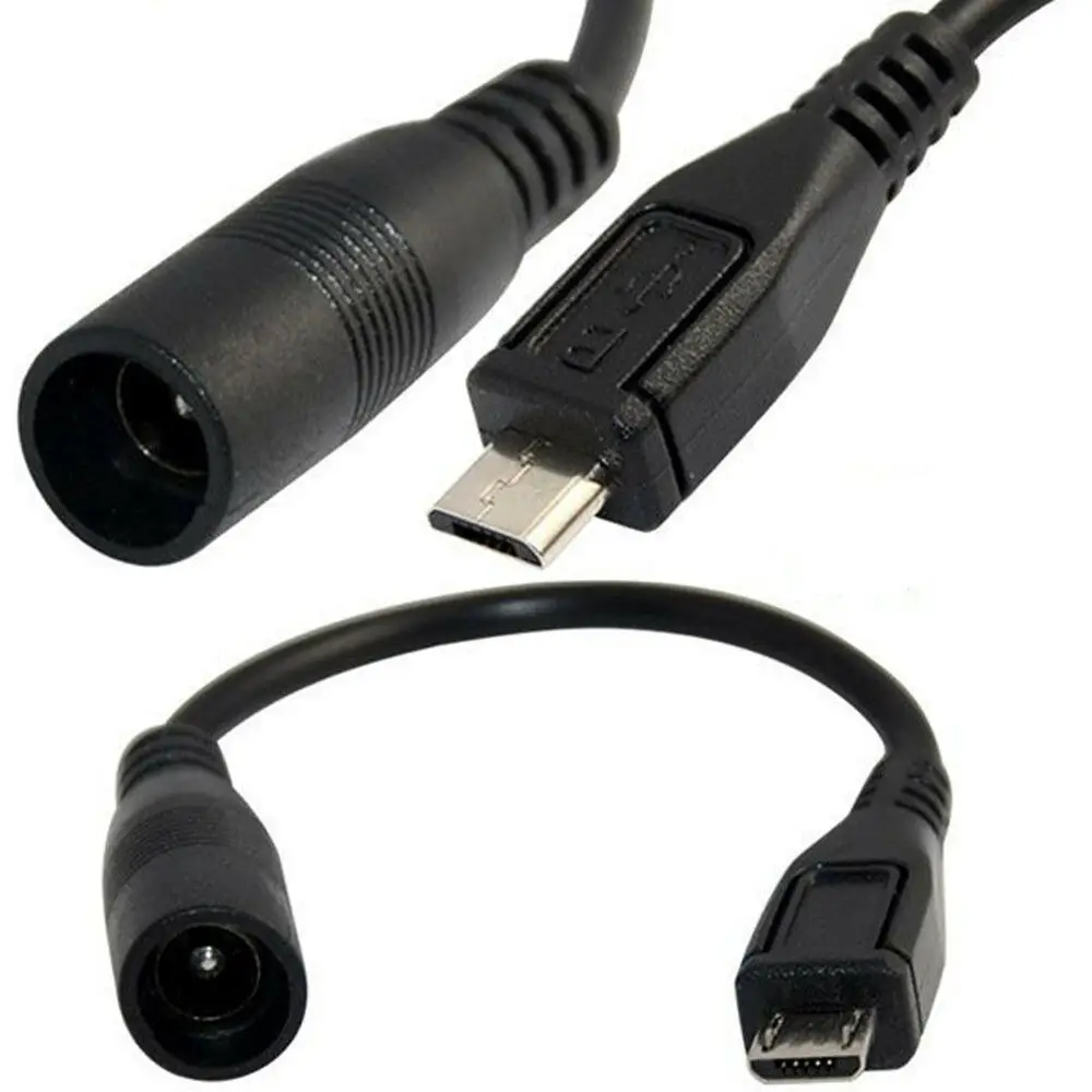 DC 5,5*2,1 мм 5,5/2,1 мм гнездовой Micro USB B Мужской зарядный кабель шнур-переходник