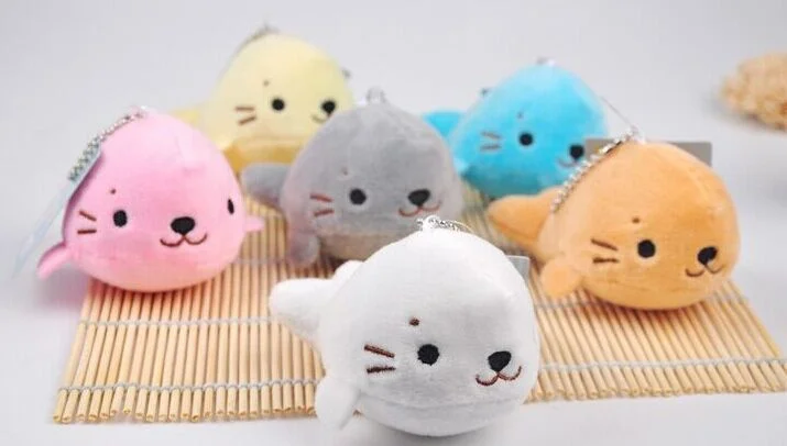 Cute Sea Seal 10CM Plush Stuffed Toy Doll Plush Toy Wedding Bouquet Toy Plush Keychain Toy