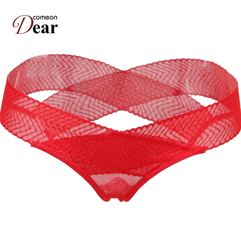 

Comeondear Underwear Women Ropa Interior Femenina Hollowed Out Ladies' Panty Femme PB5153 Sexy Plus Size Red Black Woman Panties