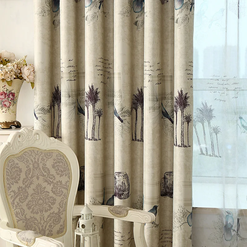 Rustic Style Curtains For Kitchen Living Room Bedroom Decorative