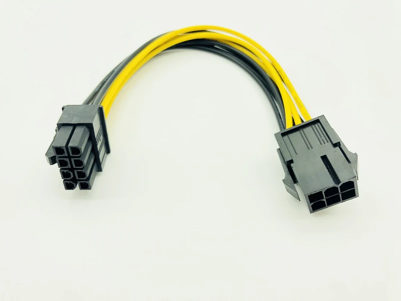 5pcs 6 Pin Feamle to 8 Pin Male PCI Express Power Converter Cable CPU Video Graphics Card 6Pin to 8Pin PCIE Power Cable for BTC-5