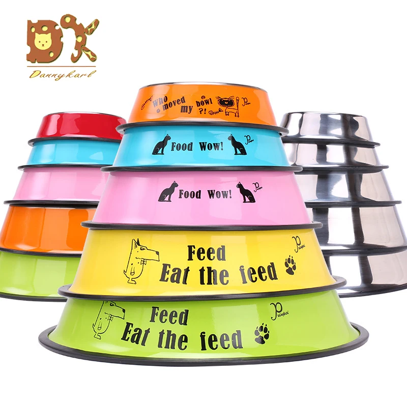 Pet Tableware Stainless Steel Dog Bowl Senior Pet Bowl Teddy Golden