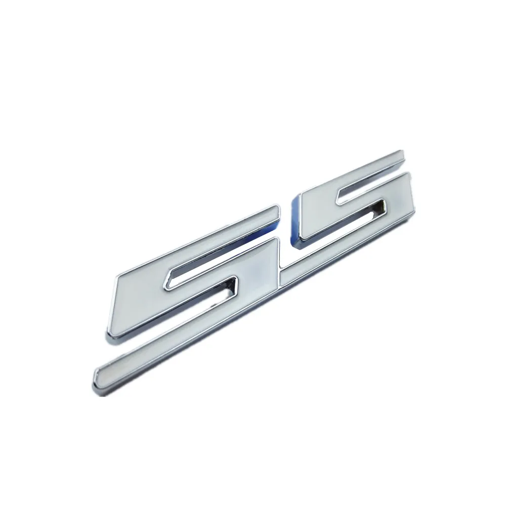 sticker white 3D Металлическая Автомобильная эмблема ss эмблема наклейка на автомобиль для Chevrolet Cruze Aveo Silverado Малибу каптива Camaro автомобильный Стайлинг - Название цвета: sticker white