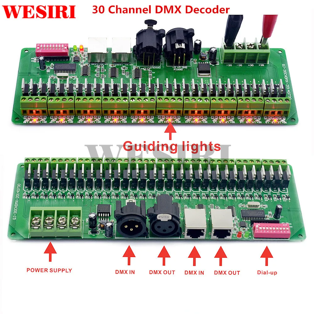 

30 канала DMX 512 RGB контроллер 30ch dmx rgb Светодиодные ленты декодер диммер драйвер dc9v-24v