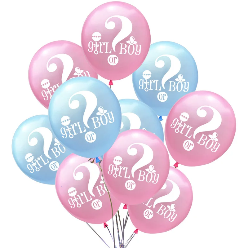 12Inch Pink Blue Boy Or Girl Latex Balloons Baby Shower Party Decoration Gender Reveal Party Balloon Baby Birthday Supplies