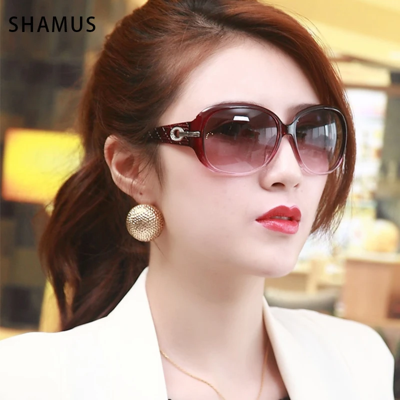 SHAMUS Sunglass With Bag Popular Sunglasses HD Lens Vintage Female