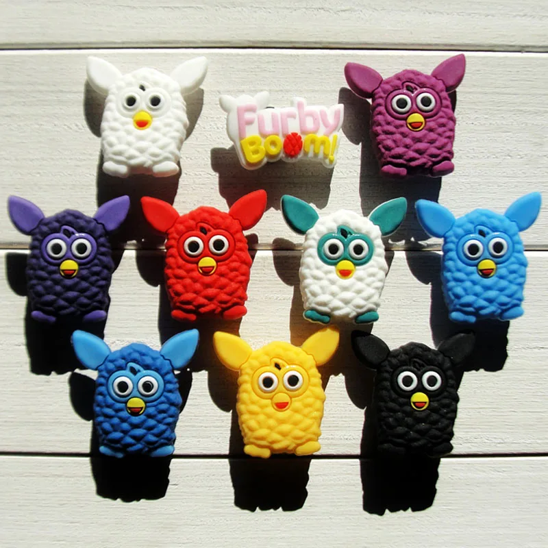 

1pcs Furby Boom Shoe Charms PVC Shoes Accessories Decoration Small Ornaments or Gifts for Party Shoe Buckles