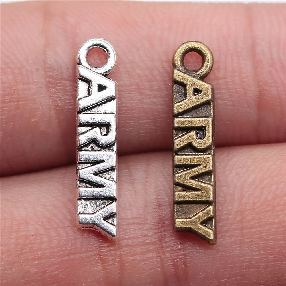 Buy WYSIWYG 20pcs 22x5mm Pendant Army Army Charm