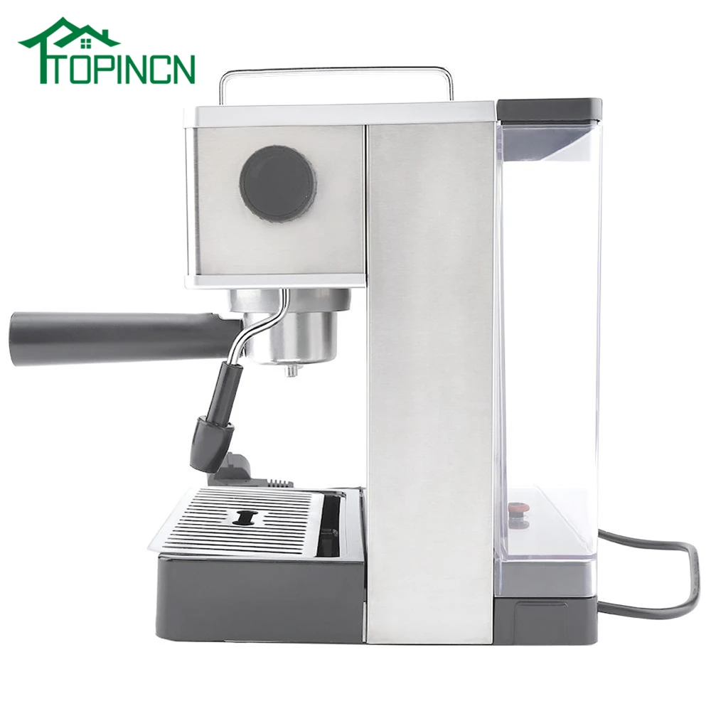 

TOPINCN EU US Coffee Maker Stainless Steel Espresso Coffee Machine Coffee Maker High Pressure Italy Pump