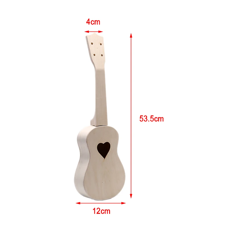 1 Set 21 Inch Ukulele Kit Fun Kids Children Toy For Beginner Amateur Simple DIY Instruments Ukulele Handwork Support Painting