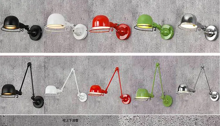 Luzes de Parede Luminárias para Casa Loft Jielde Vintage Ajustável Retro E14 Led Arandela Iluminação Cabeceira Sala Estar rh 2 Cheap Luminárias de parede