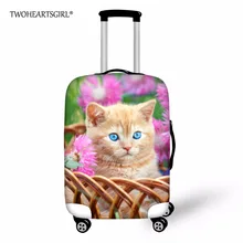 18-30 inch TWOHEARTSGIRL בעלי החיים חתול נסיעות מזוודה לשמירת מגן כיסוי עם שקית אחסון מטען נגד אבק עמיד למים כיסוי