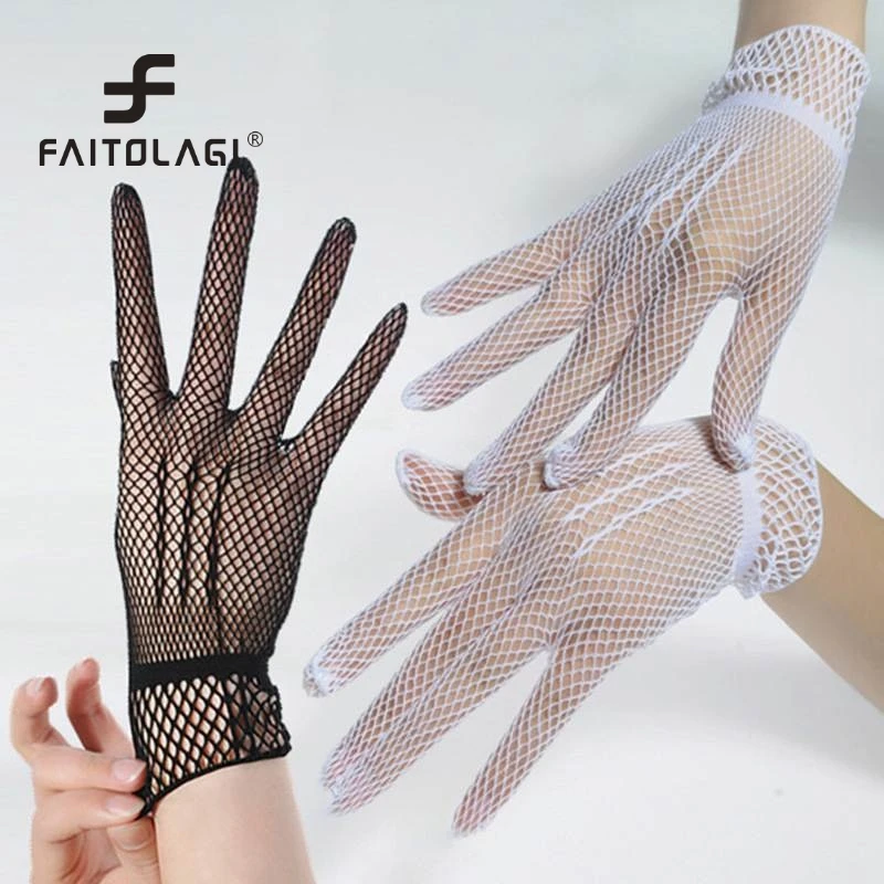 Spring Summer Mesh Gloves For Women Party Female Gloves Dance