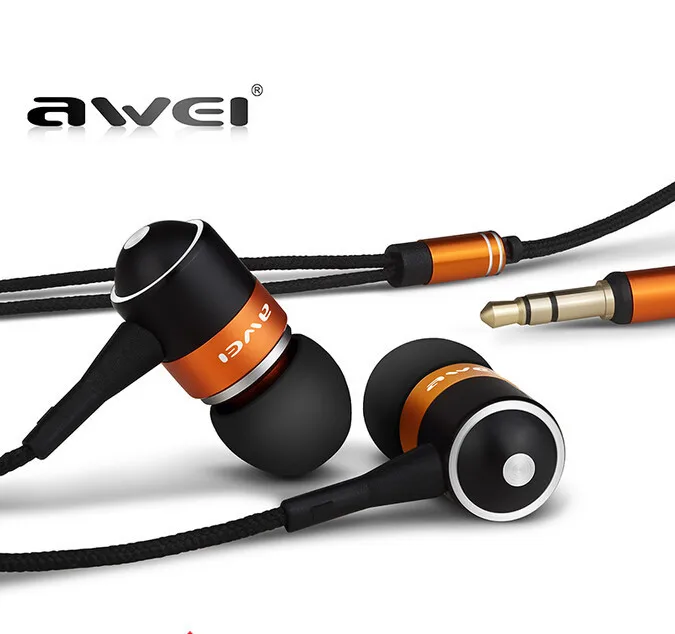 

AWEI ES Q3 High quality 3.5mm Jack Noise Isolation In-ear Style Earphone for MP3/MP4 Players