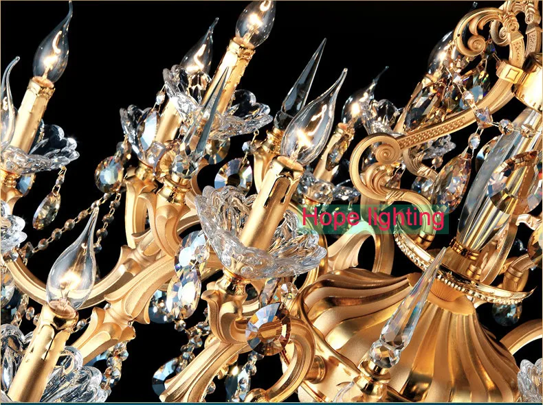 Богемная хрустальная люстра, традиционные винтажные люстры, бронзовая и латунная люстра, античное золото, Хрустальная свеча