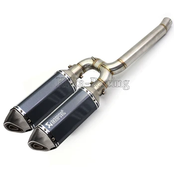 

Motorcycle Full Exhaust System Slip on Pipe + 2PCS Akrapovic Exhaust muffler for Yamaha FZ6 FZ6-N 2004 2005 2006 2007 2008 2009