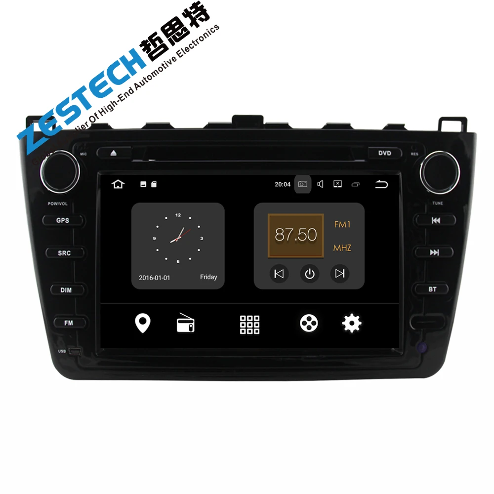 Best android 7.1 car dvd player for Mazda 6 2008-2012 with radio/gps/wifi/3g/USB/ TV/OBD/Camera/Steering whell control/Bluetooth 1