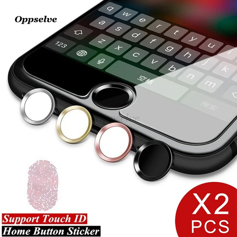 

Home Button Sticker For iPhone 8 7 6 s 6s Plus 5S SE Aluminum Touch ID Support Fingerprint Identification Unlock Touch Key 2pcs