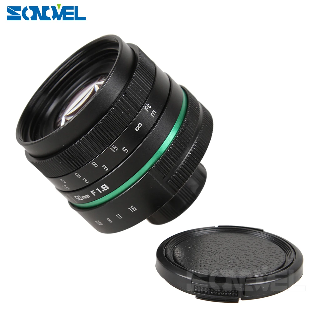 Объектив 50 мм f1.8 для зеркальных камер Canon EOS M M2 M3 M5 M6 M10 M100|c mount|50mm f1.8for canon eos |