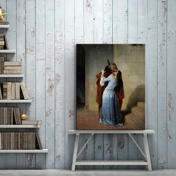 The Kiss by Francesco Hayez 1859 Printed on Canvas 4